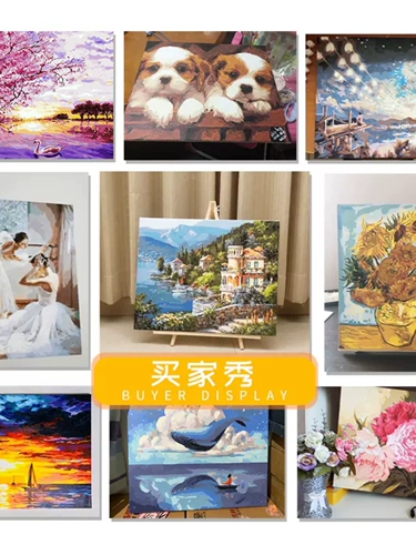 Живопись Jiacai Tianyan Diy Цифровая масляная живопись на заказ DIY, наполненная цветом, картинка ландшафтная цветочная аниме персонажи заполняют цветовые масляные живопись