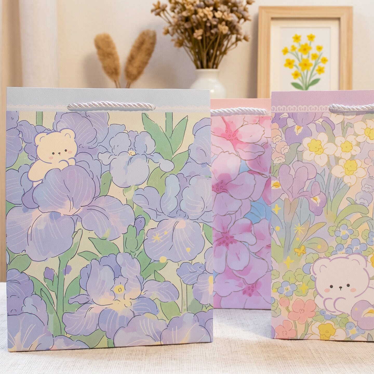 新款ins风节日礼品袋小清新创意高颜值包装袋生日毕业手提纸袋大