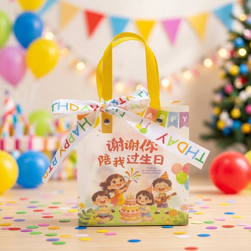 毕业儿童节透明礼品袋大小朋友零食包装袋幼儿园伴手礼生日手提袋