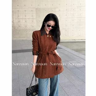 2025冬季新款中长款时尚气质老钱风加厚大衣复古小个子羽绒服外套