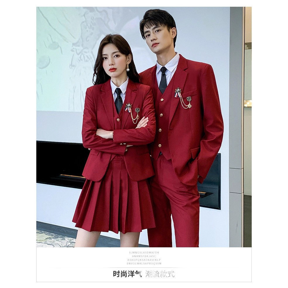 西装外套情侣班服套装秋季JK/DK制服西服日系校供学院风校服徽章