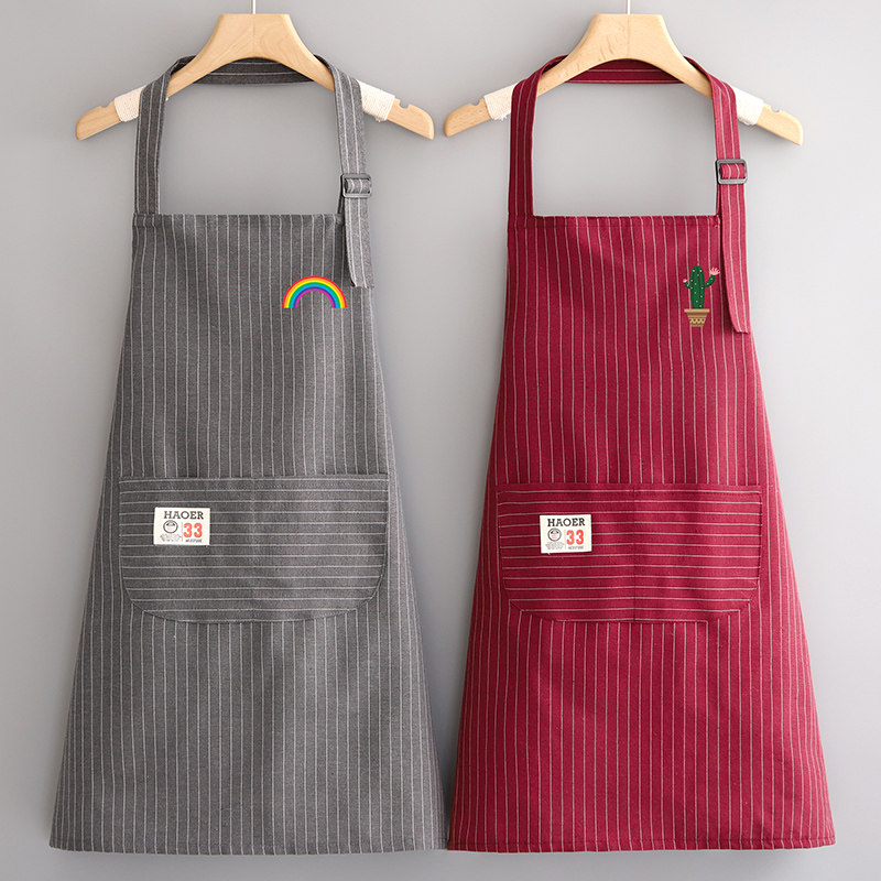 简约棉布家用厨房围裙亲肤防污耐磨上班做饭定制logo印字大人围腰,家庭/个人清洁工具,围裙,淘宝优惠券,粉丝福利购,淘宝优惠卷