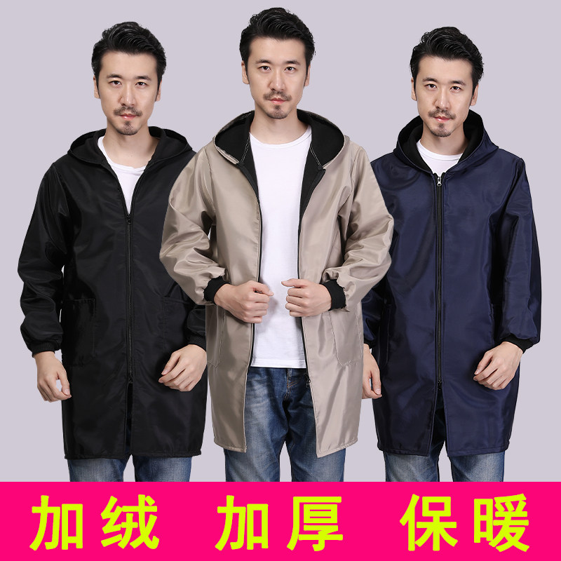 冬季加厚加绒罩衣男外套围裙保暖女时尚防水中长款外穿套褂工作服,家庭/个人清洁工具,围裙,淘宝优惠券,粉丝福利购,淘宝优惠卷