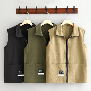 简约坎肩围裙防泼水家用厨房马甲摄影餐饮专用工作服定制logo印字