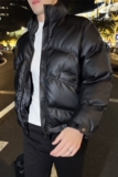 冬季加厚棉衣男短款棉服皮外套立领拉链面包服黑色MY22005-P198，男装棉衣，电商A213