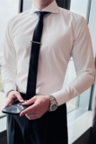 长期做~质感纹理一字领衬衫男士长袖休闲温莎领西服衬衣C22-P63，男装西服，电商A213