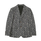 秋冬高级感花色西服外套男印花西装厚款单西上衣黑色DX920-P155，男装西服套装，电商A213