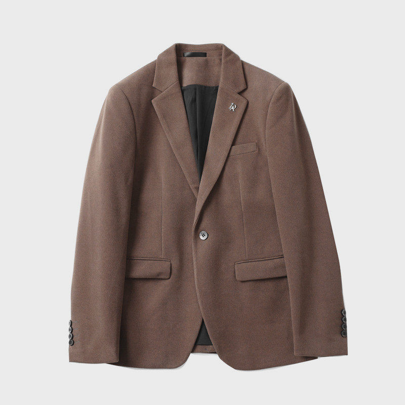 肌理纹高级感男暗条纹毛呢休闲西服外套妮子西服加厚DX6952-P155,男装西服,电商A213