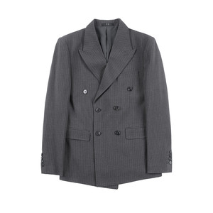 冬装加厚条纹双排扣西服外套男休闲潮流商务西装潮DX36-P155图片