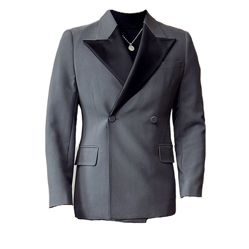 高级感品质面料~结婚西服男礼服塔士多戗驳领西装上衣DX668-P167,男装西服套装,电商A213