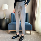 长期做~男士休闲西裤小脚修身长裤时尚那不勒斯垂感西裤XK140-P75，男装西裤，电商A213