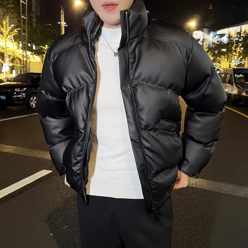 冬季加厚棉衣男短款棉服皮外套立领拉链面包服黑色MY22005-P198,男装棉衣,电商A213