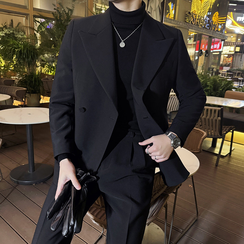 高级感戗驳领~结婚西服男礼服塔士多主持人西装套装LJT959-P247,男装西服套装,电商A213
