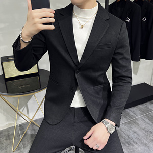新增4XL~秋冬厚款毛呢西服套装男士呢子西服两件套LJT912-P220
