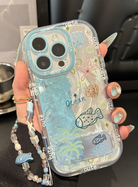 蓝色海洋世界适用400pro羽纱300/200/100全包90/80硅胶x60i防摔x50女mate70pro简约p70潮x40保护套