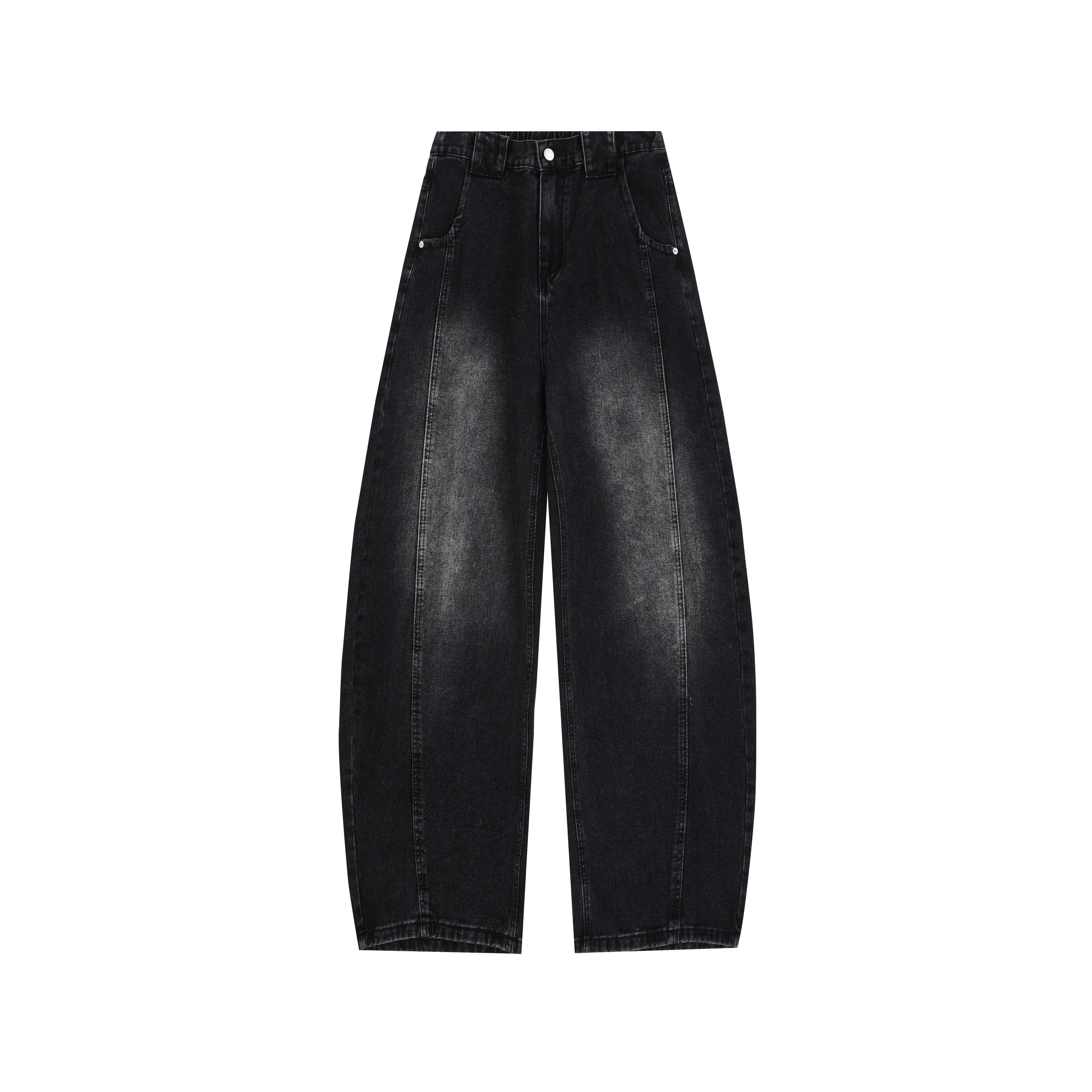 2026春季平铺直筒水洗弯刀裤裤男女牛仔裤GY2567P58控88，男装牛仔裤，电商B329