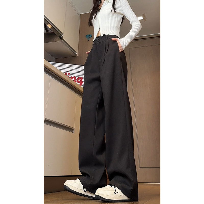 高品冬季加厚女泥料百搭长裤休闲裤子WH6632P50特批没差价,男装休闲裤,电商B329