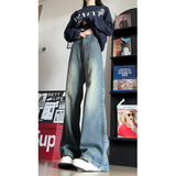 2026春季中性微喇水洗百搭裤男女牛仔裤GY631P42控68，男装牛仔裤，电商B329