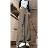 春季西裤百搭女裤直筒休闲拖地阔腿西装裤WH6602P55控78，男装西服套装，电商B329