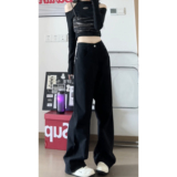 2026春季中性港风水洗拖地裤男女牛仔裤GY7001P52控78，男装牛仔裤，电商B329