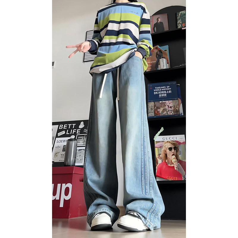 港风中性2026春季百搭直筒裤牛仔裤GY2507P50控78，男装牛仔裤，电商B329