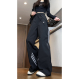 春季三杠条纹裤子中性机能冲锋裤防水速干工装山裤J953P45控68W，男装工装外套，电商B329