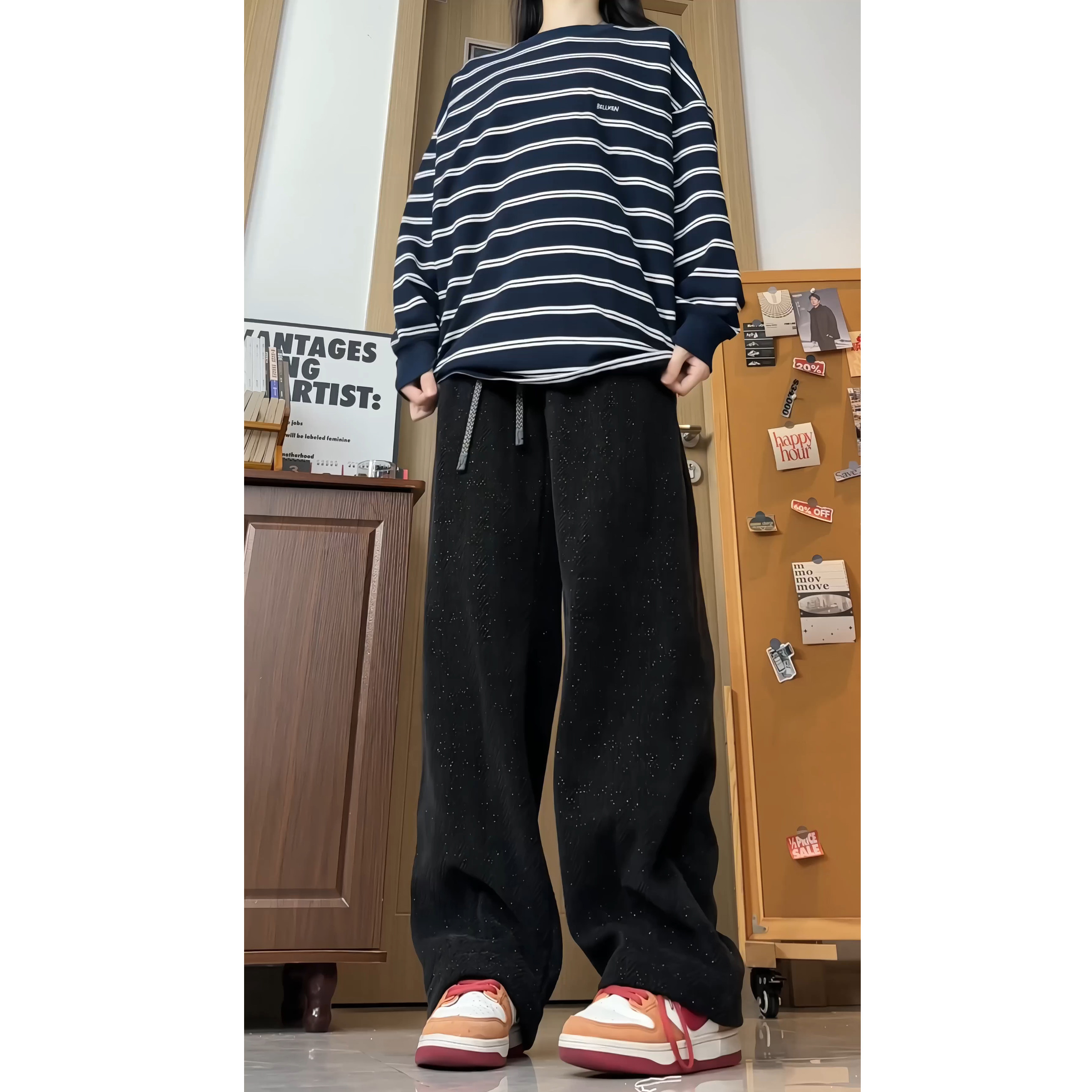 2025港风秋季美式中性工装裤男女同款宽松休闲裤子NP6219P42控68,男装工装外套,电商B329