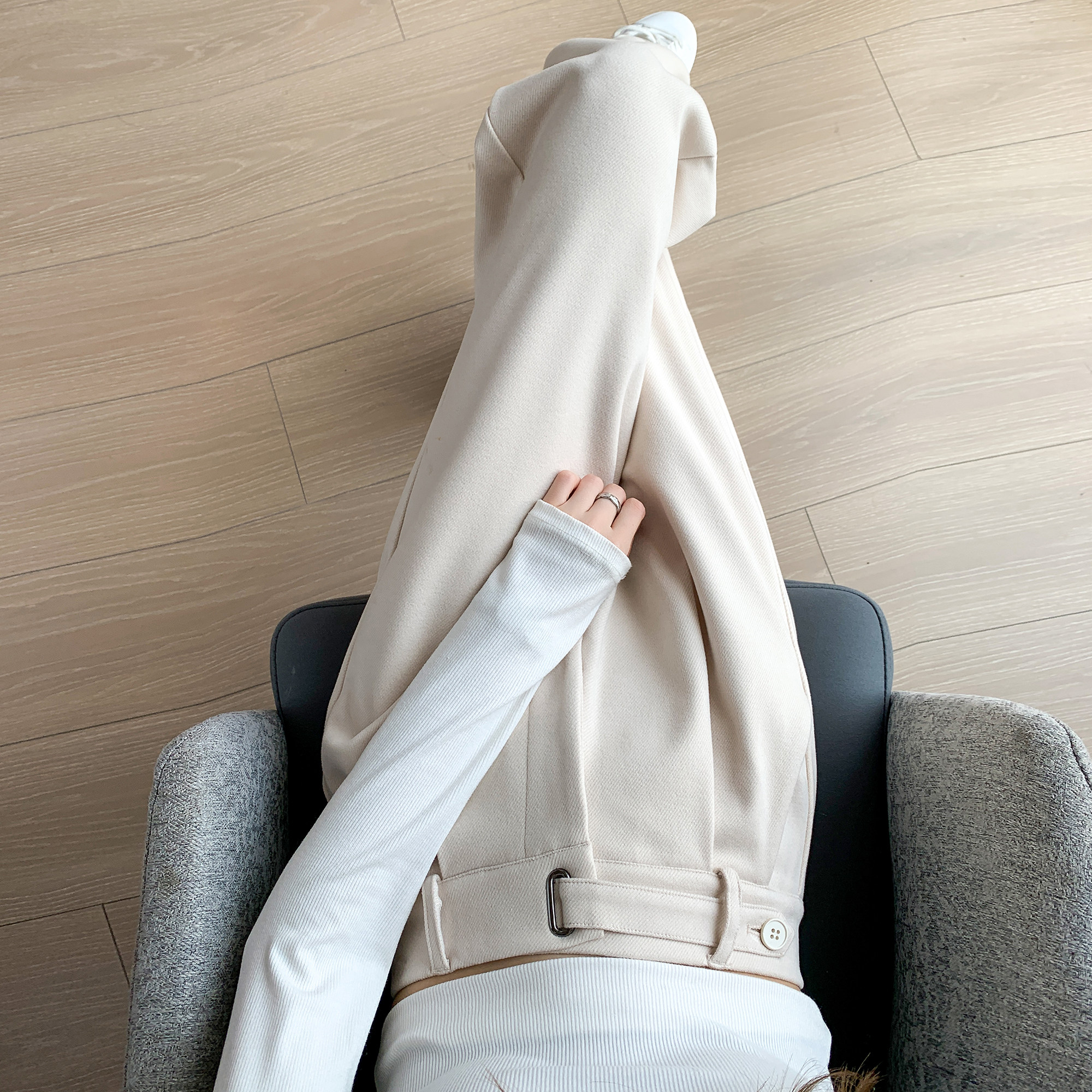 2025泥料加绒保暖冬季西裤毛呢女休闲裤WH6636P60控88加绒P70,男装西裤,电商B329