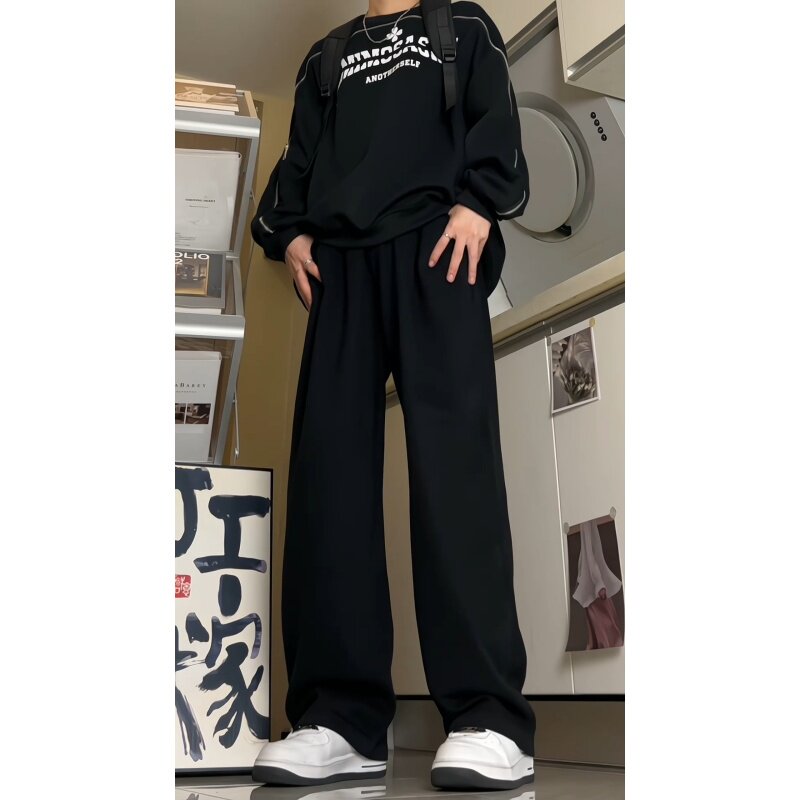 2026春季美式高街垂感男女宽松阔腿拖地长牛仔裤KS001P52控78,男装牛仔裤,电商B329