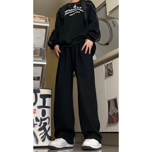 2026春季美式高街垂感男女宽松阔腿拖地长牛仔裤KS001P52控78