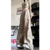 港风秋季美式中性工装裤男女同款宽松休闲裤子TJ086P48控69，男装工装外套，电商B329