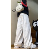 2026春季款美式高街垂感男女宽松阔腿拖地长牛仔裤KS001P52控78，男装牛仔裤，电商B329