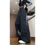 春季三杠条纹裤子中性机能冲锋裤防水速干工装山裤J953P45控68W，男装工装外套，电商B329