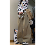 春季工装裤女秋设计感高腰直筒老钱风阔腿长裤WJ1623P60控88，男装工装外套，电商B329