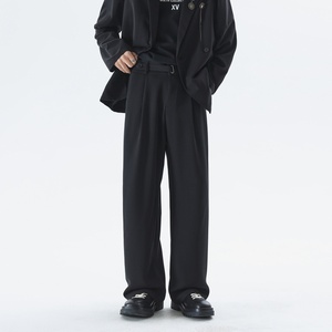 春季垂感休闲西裤男纯色简约百搭西装长裤日系WH6602P55控78，男装西服套装，电商B329