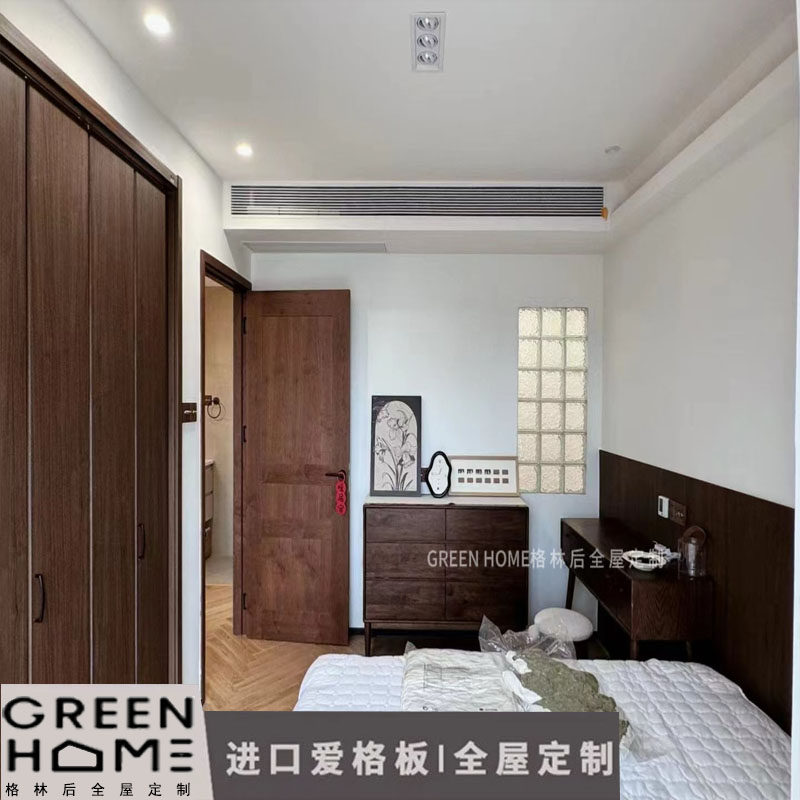爱格板衣帽间实木门一门到顶衣帽间折叠衣柜门橱柜门全屋定制