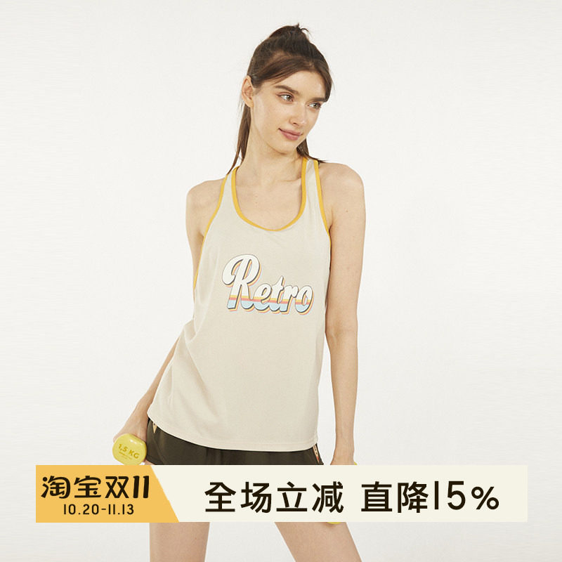 小溪家外穿跑步训练吊带工字背心运动罩衫女宽松速干无袖T恤夏季