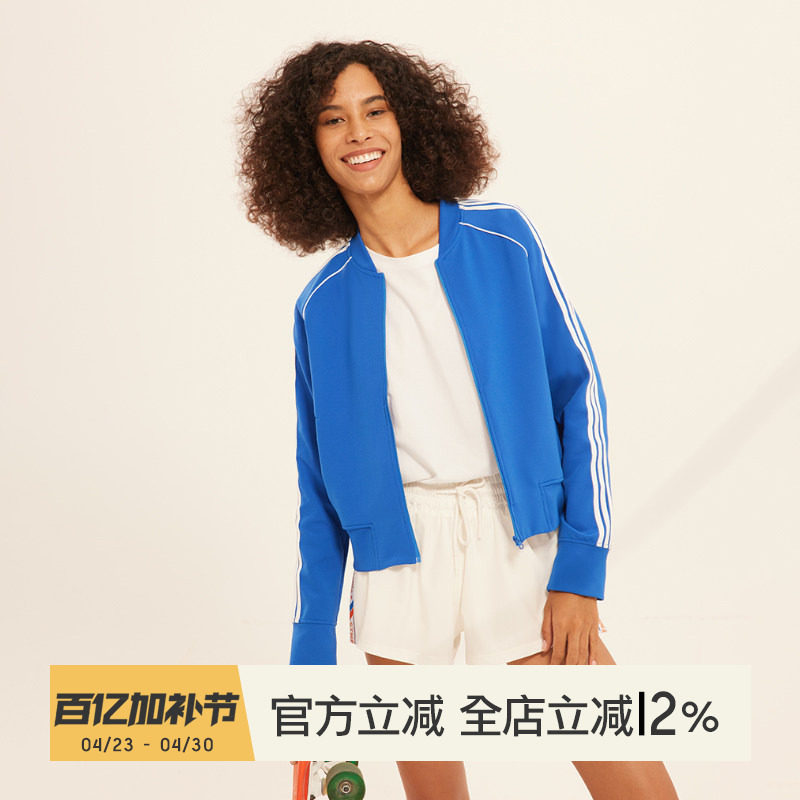 小溪家复古学院运动外套立领拉链卫衣夹克秋跑步休闲训练服女新款