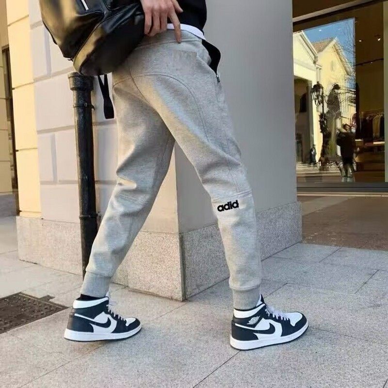 运动裤男士夏季薄款纯棉小脚休闲卫裤春秋款收口束脚裤跑步长裤子