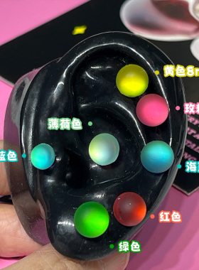 医用钛钢彩色半球形耳骨钉蓝色