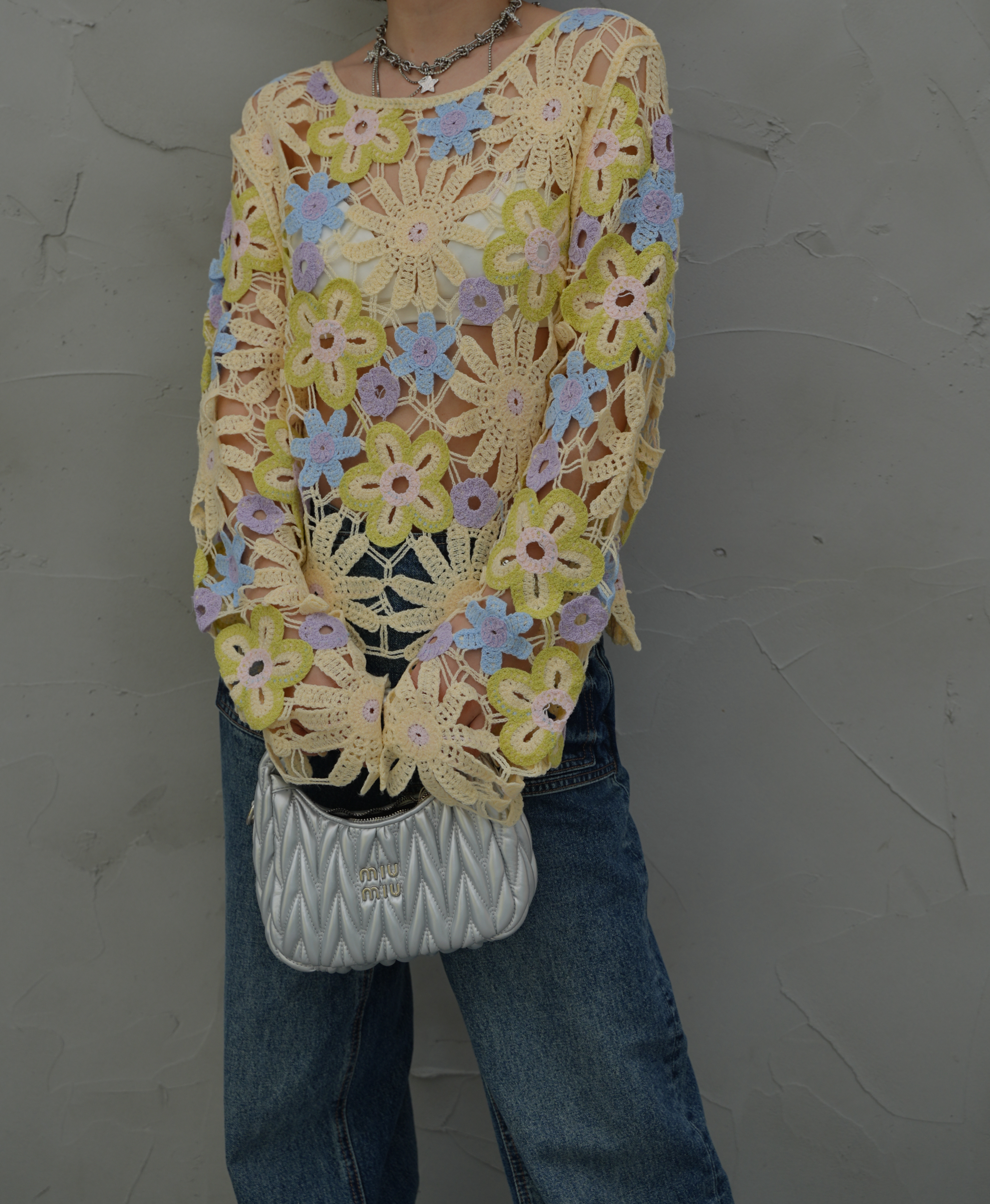 2025秋冬新款重工钩花镂空针织罩衫洋气超好看上衣