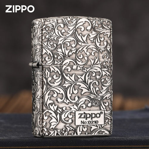 Zippo打火机盔甲复古五面唐草