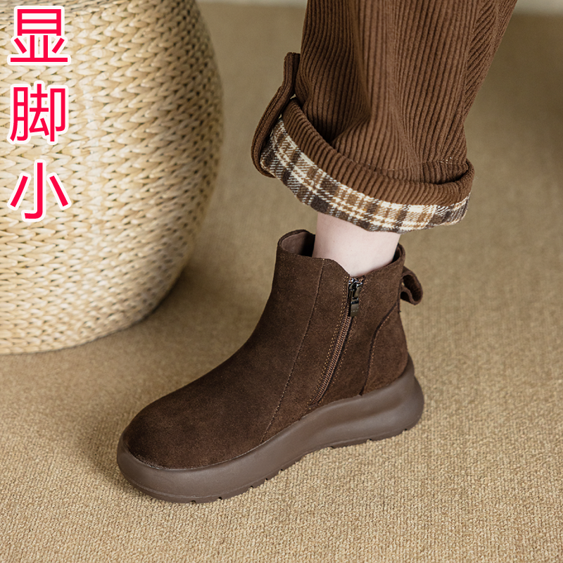 马丁靴女平底低帮英伦风短靴爆款