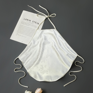 优雅缎面带透气孔中式 战袍吊带家居服 提花肚兜汉服内搭新中式