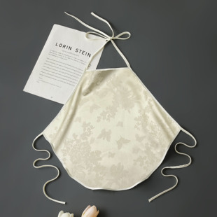 露背式 透孔花萝云锦缎冰丝肚兜式 套装 夏季 内衣 吊带护肚子复古薄款