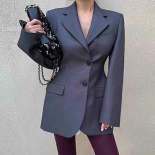 外套女时尚 收腰显瘦沙漏西装 高级感网红掐腰西服 韩版 2026春秋新款