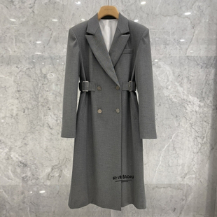 炸街中长款 东大门灰色西装 宽松显瘦时尚 韩版 西服 外套女春2025新款