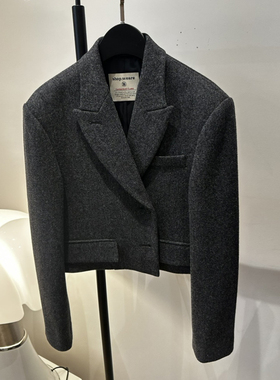 高级短款小个子毛呢外套女2025秋冬新款韩版宽松时尚加厚呢子大衣