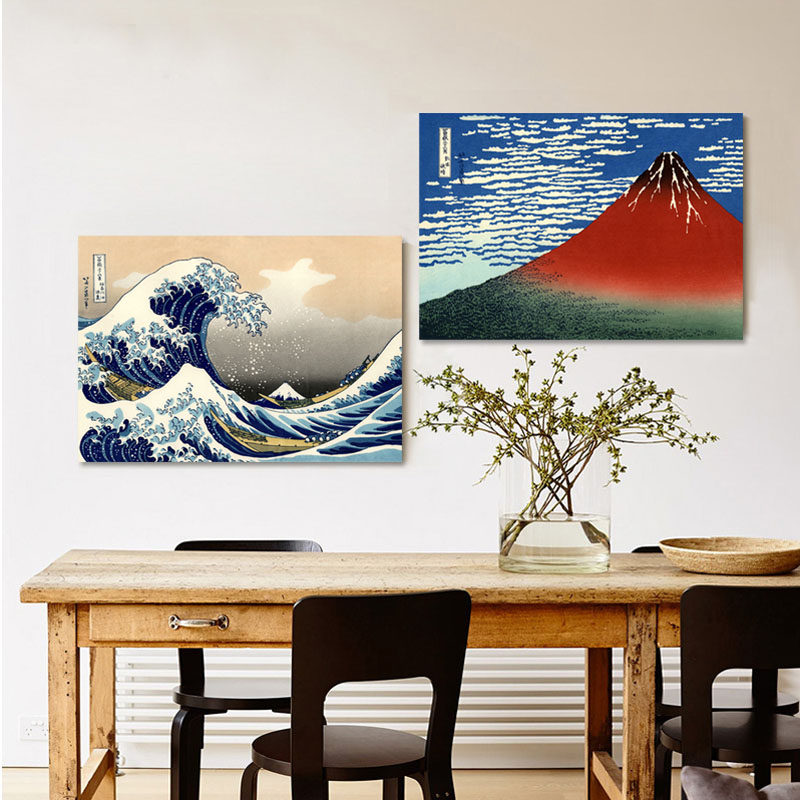 浮世绘料理店榻榻米日式风装饰画