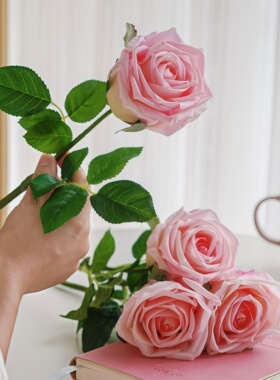 保湿玫瑰花装饰花卉仿真花高档